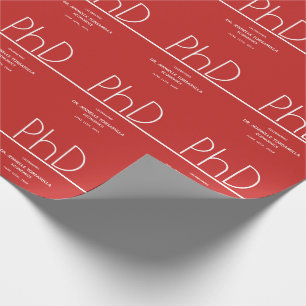 PhD degree Graduation Party Wrapping Paper