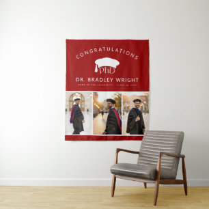 PhD Doctoral Grad Hat Doctoral Graduation Tapestry