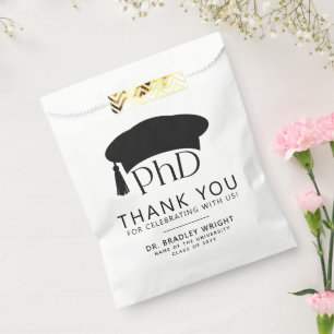 PhD Doctoral Grad Hat Graduation Thank You Favour Bags