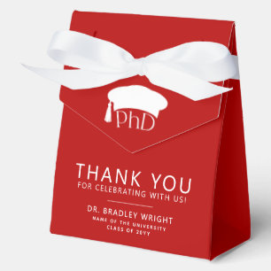 PhD Doctoral Grad Hat Graduation Thank You Favour Box