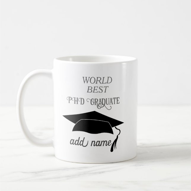 phd doctorate graduate celebration college Party Coffee Mug (Left)