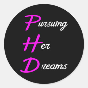 Phd Doctorate Graduation Graduate Student Classic Round Sticker