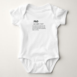PhD Funny Dictionary Definition Baby Bodysuit