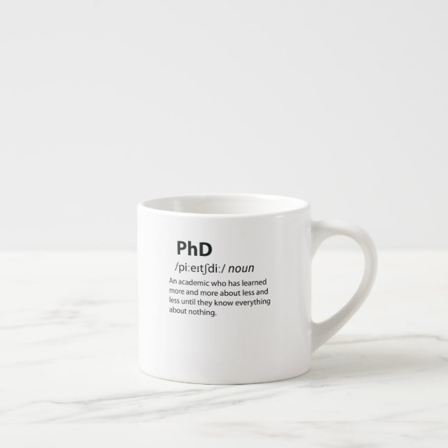 PhD Funny Dictionary Definition Espresso Cup (Right)