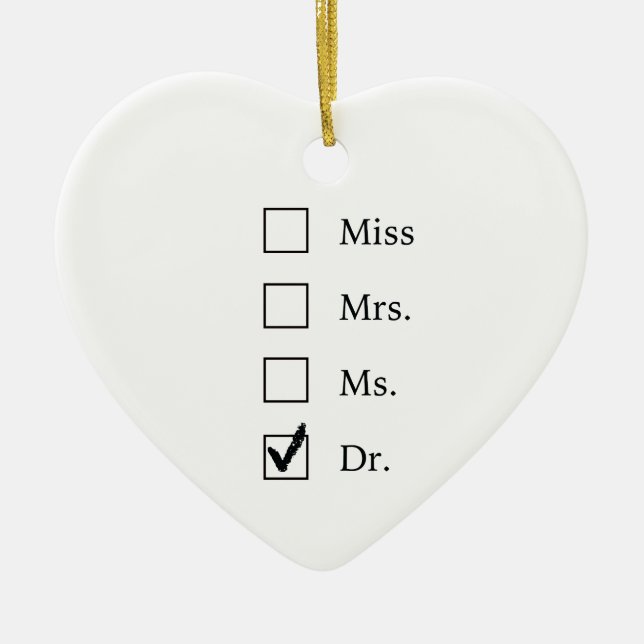 PhD gifts for women Ceramic Tree Decoration (Front)