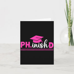 Phd graduate ph.d women's.graduation doctorate card