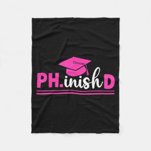 Phd graduate ph.d women's.graduation doctorate fleece blanket