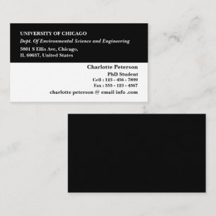 PhD - Graduate Student  Business Card