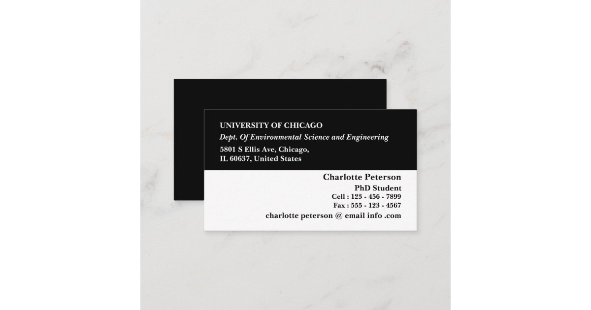 phd on business card