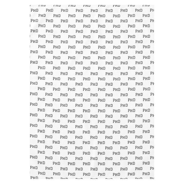 PhD Graduation Grad Graduate Black Tablecloth (Front)