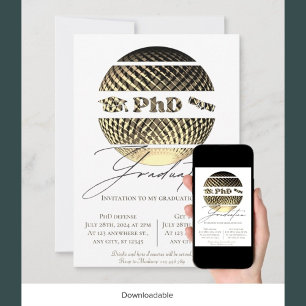 Phd graduation invitation 