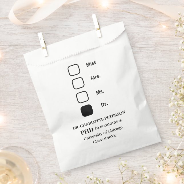PhD Graduation Party   Favour Bags (Clipped)