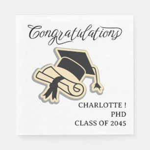 PHD Graduation Party Napkin