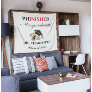 Phd Graduation Party Tapestry