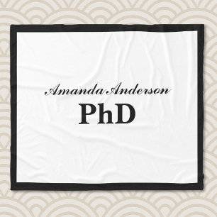 PhD Graduation Personalised Name Fleece Blanket