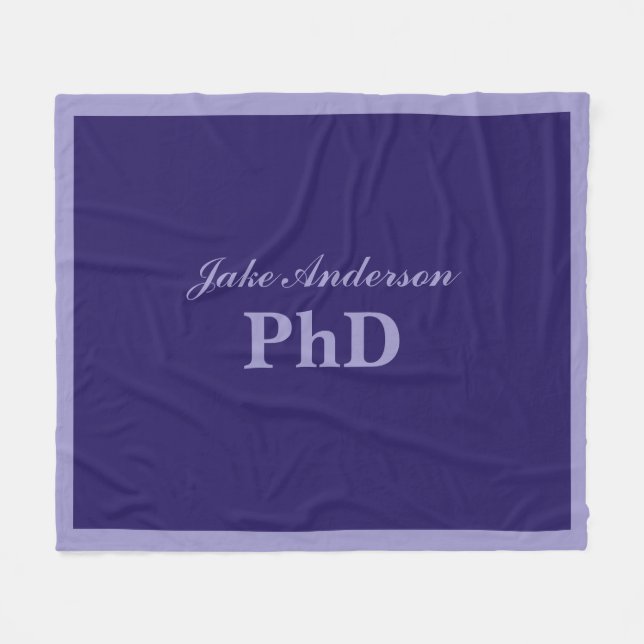 PhD Graduation Personalised Name Fleece Blanket (Front (Horizontal))