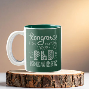 PhD graduation thesis defence graduate gift Two-Tone Coffee Mug