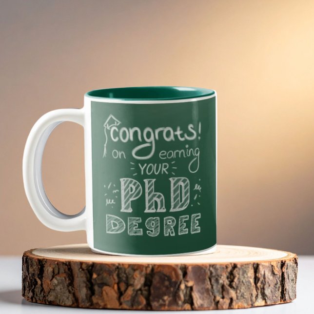 PhD graduation thesis defence graduate gift Two-Tone Coffee Mug (Creator Uploaded)