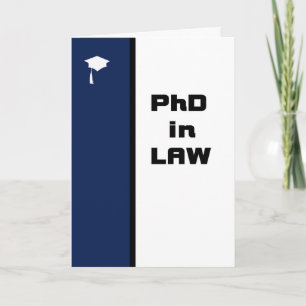 PhD in Law Congratulations Card