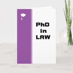 PhD in Law Congratulations Card