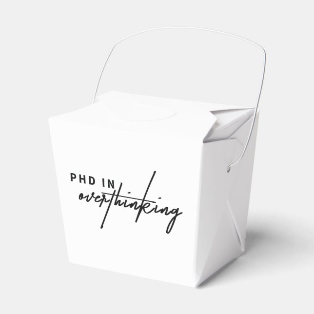 PhD in Overthinking–Funny Quote -The Overthinker Favour Box (Front Side)