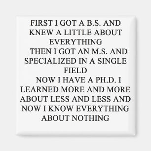 PHD joke Magnet