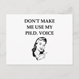 phd joke postcard
