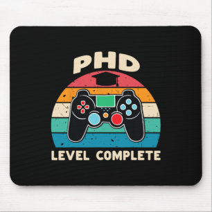 Phd Level Complete Doctorate Graduation Gift For H Mouse Mat