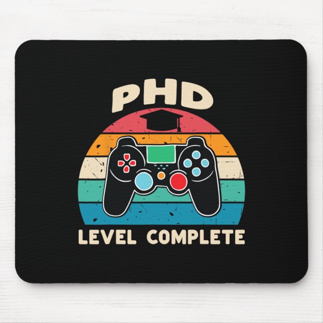 Phd Level Complete Doctorate Graduation Gift For H Mouse Mat (Front)
