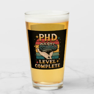 PhD Level Complete Graduation Doctorate Gaming Glass