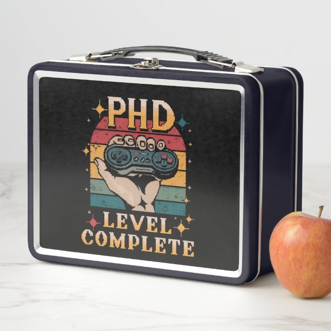 PhD Level Complete Graduation Doctorate Gaming Metal Lunch Box (In Situ)