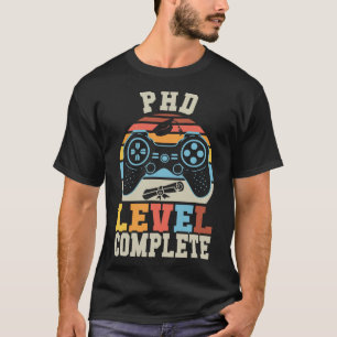 Phd Level Complete Retro Gamer Doctorate Graduatio T-Shirt