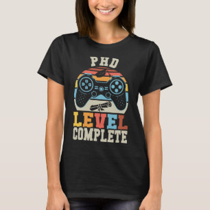 Phd Level Complete Retro Gamer Doctorate Graduatio T-Shirt