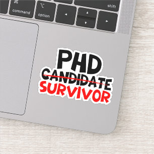 Phd Survivor Typography red black