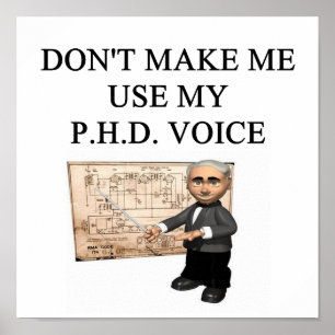 PHDbiology biologist funny humor gift gifts poster