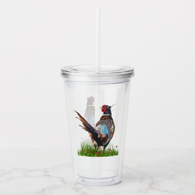 Pheasant  acrylic tumbler (Front)