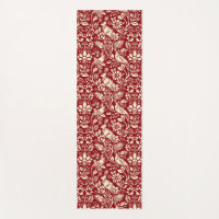 Pheasant and Hare Pattern, Deep Red and Cream