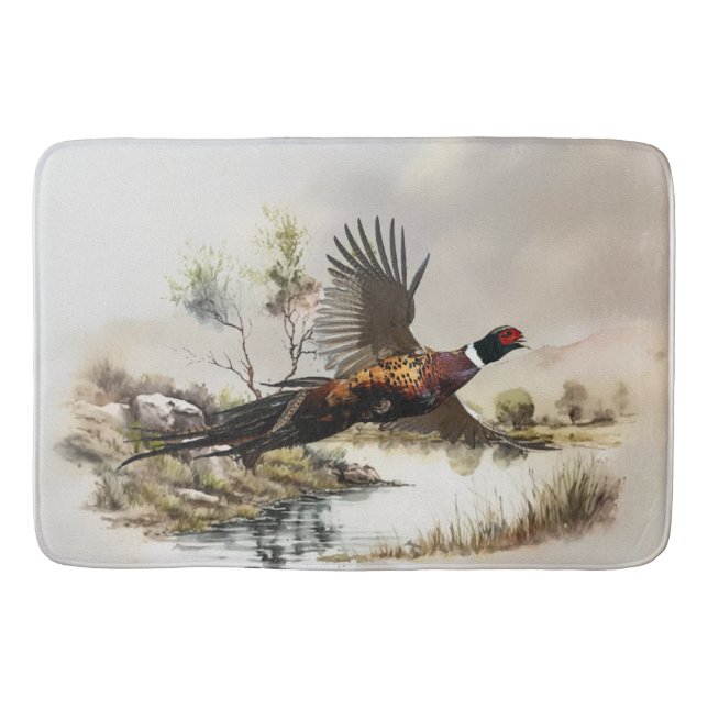 Pheasant   bath mat (Front)