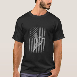 Pheasant Bird Hunter American Flag Pheasant Hunt C T-Shirt