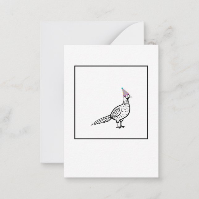Pheasant, bird theme card (Front)