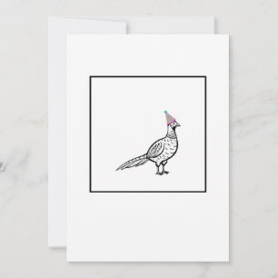 Pheasant, bird theme invitation