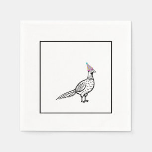 Pheasant, bird theme napkin