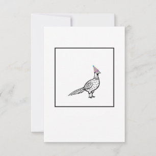 Pheasant, bird theme thank you card