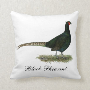 Pheasant Black Rooster Cushion