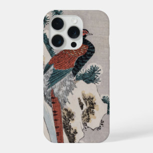 Pheasant by snowy waterfall by Utagawa Hiroshige iPhone 15 Pro Case