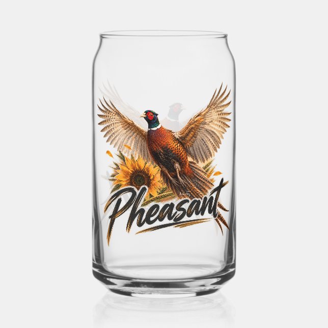 Pheasant  can glass (Front)