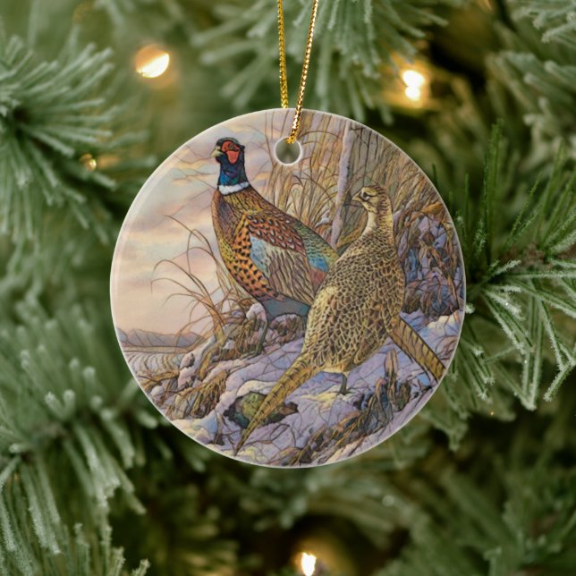 Pheasant  ceramic tree decoration (Tree)