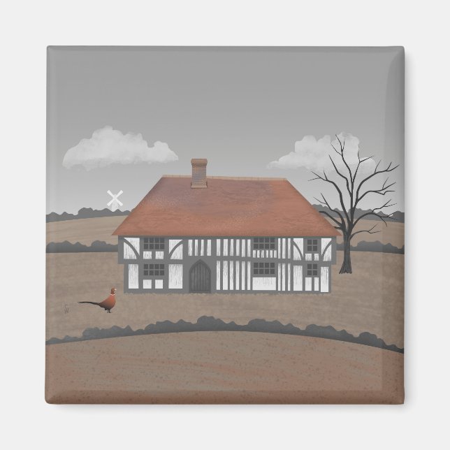 Pheasant Farmhouse Magnet (Front)