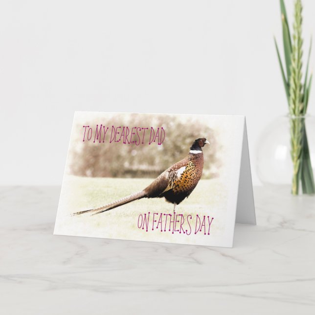 PHEASANT FATHERS DAY GREETING CARD (Front)