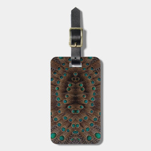 Pheasant Feather Fractal Design Luggage Tag